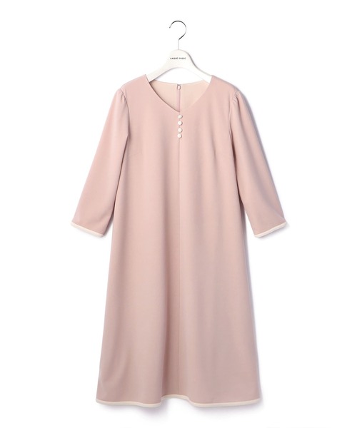 新品　LAISSE PASSE　レッセパッセ　ウエストリボンドレス　ピンク レッセパッセ LAISSE PASSE お呼ばれ パーティー 結婚式