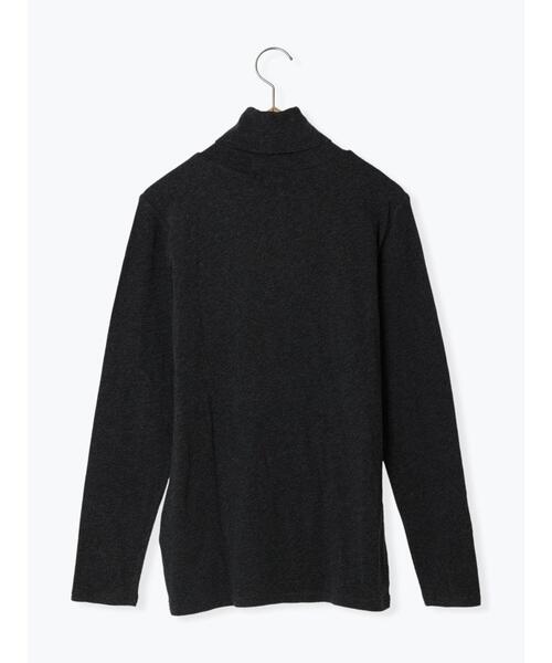 Samansa Mos2（サマンサ モスモス）の「【吸湿発熱】ベア天竺タートルネックカットソー（Tシャツ/カットソー・レディース・チャコールグレー/イエロー/ミント/キナリ・F）」の6枚目の写真