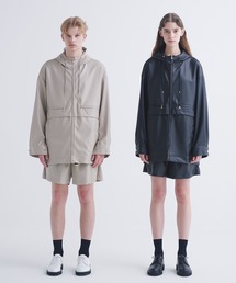 CULLNI（クルニ）の「24-SS-045B / Faux Leather Layered half coat