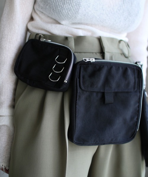 G.V.G.V.（ジーヴィージーヴィー）の「DETACHABLE POCKET BELT BAG（ボディバッグ/ウエストポーチ・レディース・ブラック/セージグリーン・ONE SIZE）」の4枚目の写真