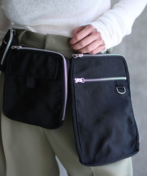 G.V.G.V.（ジーヴィージーヴィー）の「DETACHABLE POCKET BELT BAG（ボディバッグ/ウエストポーチ・レディース・ブラック/セージグリーン・ONE SIZE）」の5枚目の写真