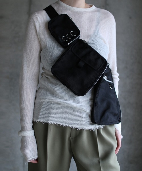 G.V.G.V.（ジーヴィージーヴィー）の「DETACHABLE POCKET BELT BAG（ボディバッグ/ウエストポーチ・レディース・ブラック/セージグリーン・ONE SIZE）」の6枚目の写真