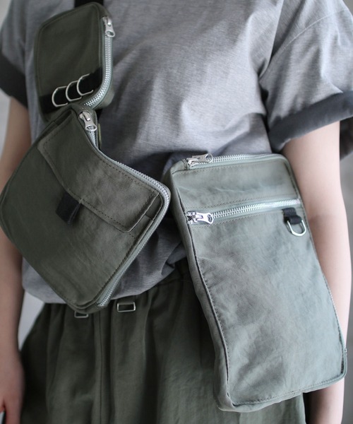 G.V.G.V.（ジーヴィージーヴィー）の「DETACHABLE POCKET BELT BAG（ボディバッグ/ウエストポーチ・レディース・ブラック/セージグリーン・ONE SIZE）」の8枚目の写真
