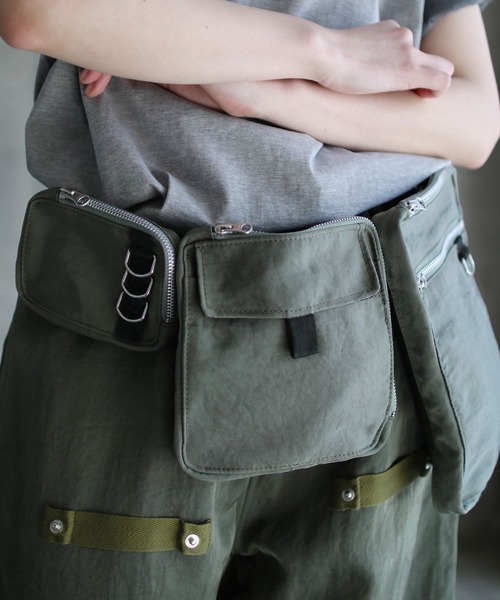 G.V.G.V.（ジーヴィージーヴィー）の「DETACHABLE POCKET BELT BAG（ボディバッグ/ウエストポーチ・レディース・ブラック/セージグリーン・ONE SIZE）」の10枚目の写真