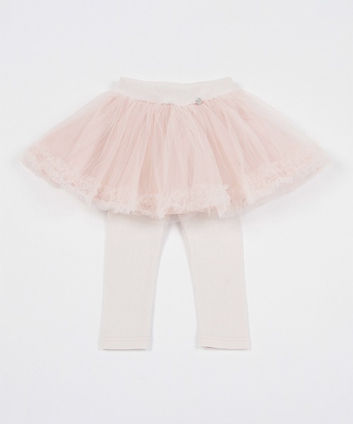 petit main（プティマイン）の「【リンク】レギンスつきチュールスカート(キッズ)（スカート・キッズ・ライトグリーン/アイボリー/ライトピンク・80ｃｍ/90cm/110cm/100cm/120cm/130cm）」の3枚目の写真