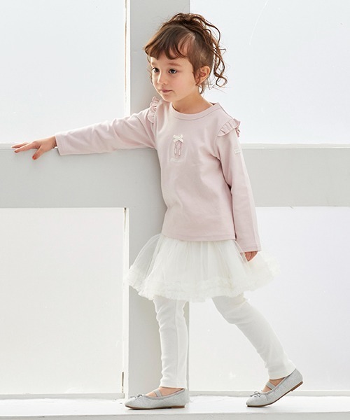 petit main（プティマイン）の「【リンク】レギンスつきチュールスカート(キッズ)（スカート・キッズ・ライトグリーン/アイボリー/ライトピンク・80ｃｍ/90cm/110cm/100cm/120cm/130cm）」の19枚目の写真