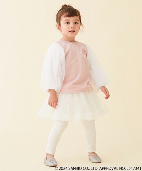 petit main（プティマイン）の「【リンク】レギンスつきチュールスカート(キッズ)（スカート・キッズ・ライトグリーン/アイボリー/ライトピンク・80ｃｍ/90cm/110cm/100cm/120cm/130cm）」の12枚目の写真