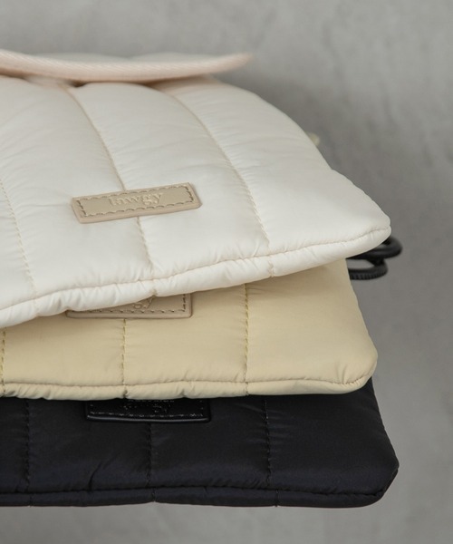 lawgy（ラウジー）の「quilting stitch point bag / キルティングステッチポイントバッグ（ショルダーバッグ・レディース・ブラック/イエロー系その他/アイボリー・FREE）」の17枚目の写真