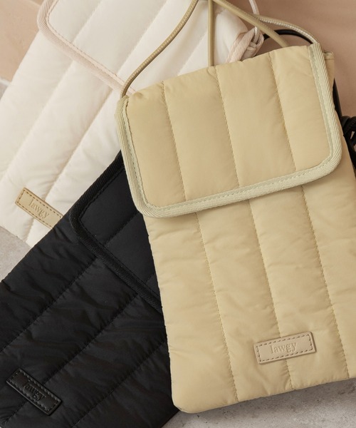 lawgy（ラウジー）の「quilting stitch point bag / キルティングステッチポイントバッグ（ショルダーバッグ・レディース・ブラック/イエロー系その他/アイボリー・FREE）」の9枚目の写真