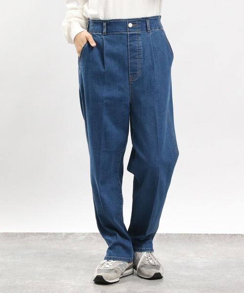 GLOBAL WORK Smile Seed Store（グローバルワーク スマイルシードストア）の「デニムタックテーパードパンツ/977003（デニムパンツ・レディース・ブルー系その他3/ブラック/ブルー系その他5/アイボリー・LARGE/X-LARGE/SMALL/MEDIUM）」の19枚目の写真