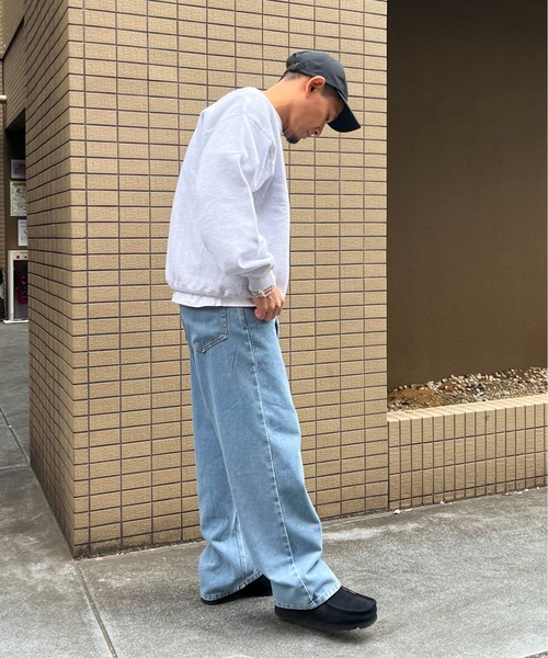 NO NEED（ノーニード）の「ワイドストレート デニムパンツ / セットアップ可能（デニムパンツ・メンズ・ブラック/ブルー/ホワイト・L/M）」の10枚目の写真