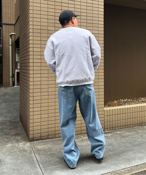 NO NEED（ノーニード）の「ワイドストレート デニムパンツ / セットアップ可能（デニムパンツ・メンズ・ブラック/ブルー/ホワイト・L/M）」の11枚目の写真