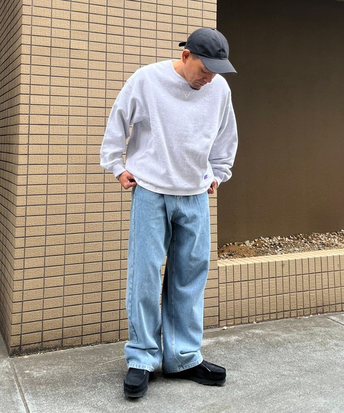 NO NEED（ノーニード）の「ワイドストレート デニムパンツ / セットアップ可能（デニムパンツ・メンズ・ブラック/ブルー/ホワイト・L/M）」の9枚目の写真