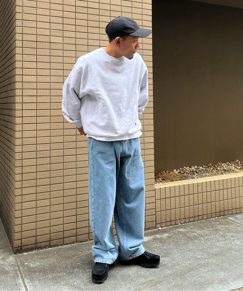 NO NEED（ノーニード）の「ワイドストレート デニムパンツ / セットアップ可能（デニムパンツ・メンズ・ブラック/ブルー/ホワイト・L/M）」の13枚目の写真