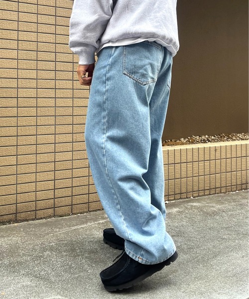 NO NEED（ノーニード）の「ワイドストレート デニムパンツ / セットアップ可能（デニムパンツ・メンズ・ブラック/ブルー/ホワイト・L/M）」の7枚目の写真