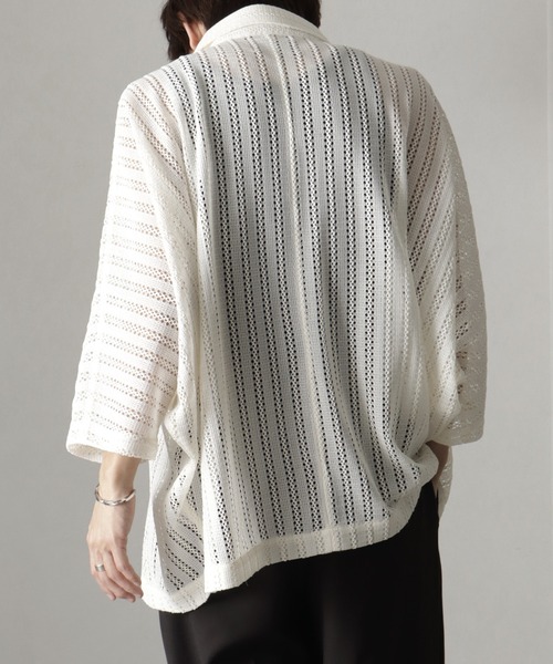 welise（ウェライズ）の「【welise/ウェライズ】リッチレースファブリック オーバーシアードルマンシャツ（シャツ/ブラウス・メンズ・ブラック/オフホワイト/ホワイト系その他/ブラック系その他・L/M/S）」の14枚目の写真