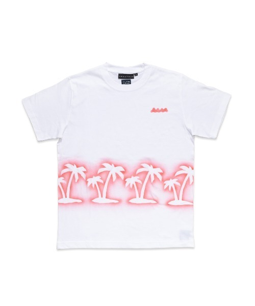 muta marine（ムータ・マリン）の「ACANTHUS x muta MARINE Palm tree Stencil Tee（Tシャツ/カットソー・メンズ・ホワイト/ホワイト系その他/ホワイト×ブルー・ 8/7/6/4/8/5）」の2枚目の写真