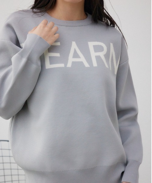AZUL by moussy(アズールバイマウジー)の「アソートロゴスポンディッシュニット(ニット/セーター・レディース・ブルー/ブラック/ライトグレー・FREE)」の3枚目の写真