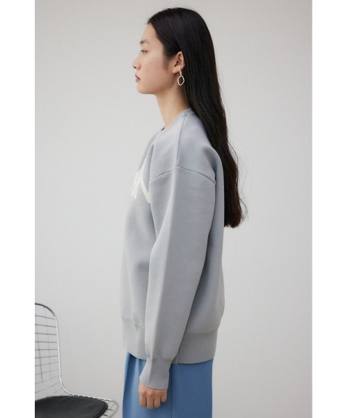 AZUL by moussy(アズールバイマウジー)の「アソートロゴスポンディッシュニット(ニット/セーター・レディース・ブルー/ブラック/ライトグレー・FREE)」の18枚目の写真