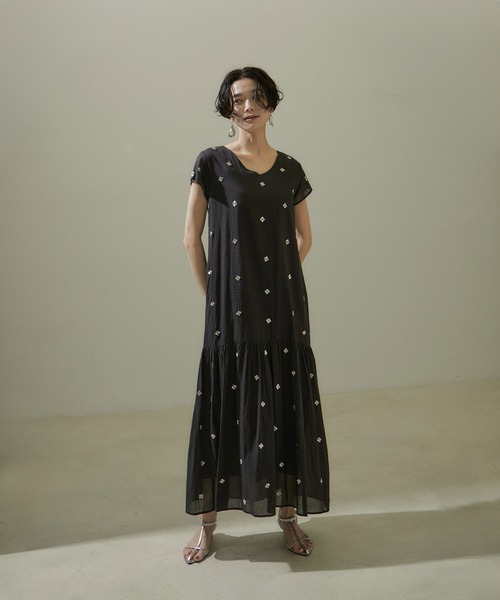 salon adam et rope ワンピース 2way ドレス 黒 ブラック SALON adam et rope'（サロン アダム エ ロペ）の「【WEB限定