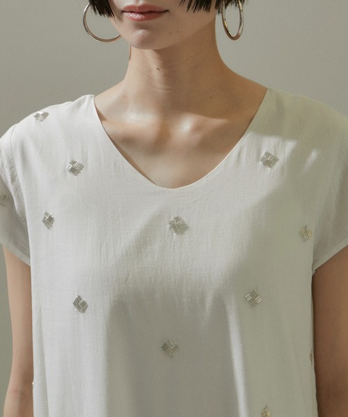 ビーズ刺繍ワンピース ビーズ刺繍入りワンピース ZW COLLECTION - パールグレー | ZARA