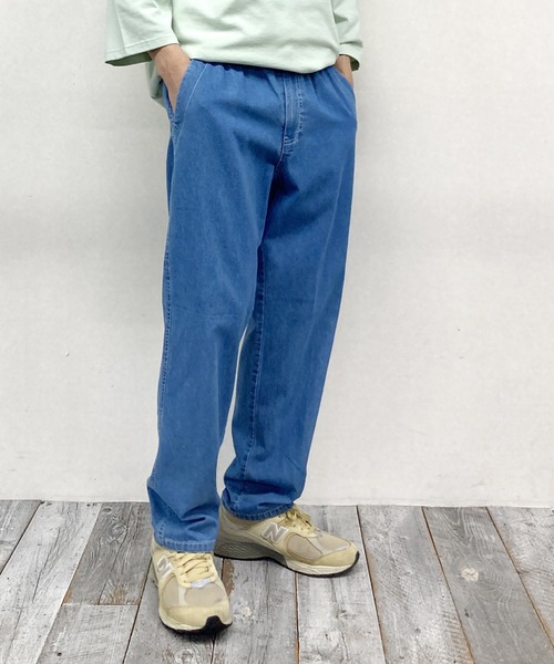 Grand PARK（グランドパーク）の「ライトデニムイージーパンツ（デニムパンツ・メンズ・アイボリー/ブルー/ネイビー・MEDIUM/LARGE）」の21枚目の写真