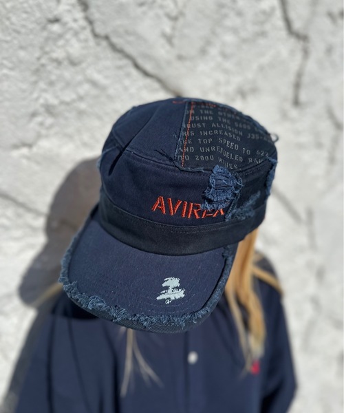AVIREX(アヴィレックス)の「AVIREX / AXダメージワークキャップ / 80315500(キャップ・レディース・ブラック/ネイビー/ベージュ/カーキ・FREE)」の4枚目の写真