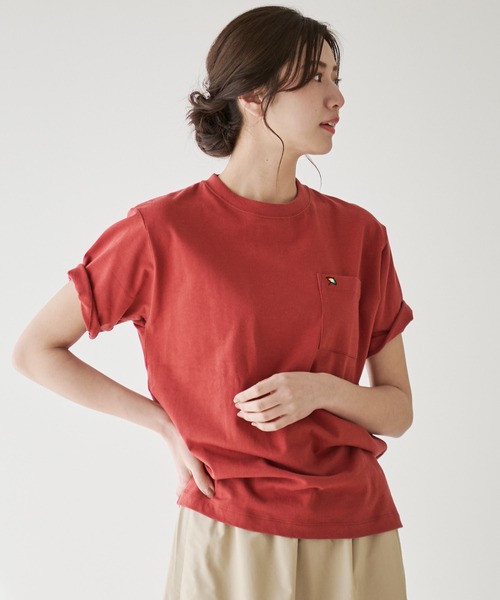 Arnold Palmer(アーノルドパーマー)の「APクラシック シェア 半袖 Tシャツ(Tシャツ/カットソー・レディース・グリーン/ネイビー/ベージュ/ブラック/ホワイト/マスタード/バーガンディー/オートミール/ブラウン/ブルー/ピンク/ダークグリーン・S/M/L/LL/XS)」の12枚目の写真