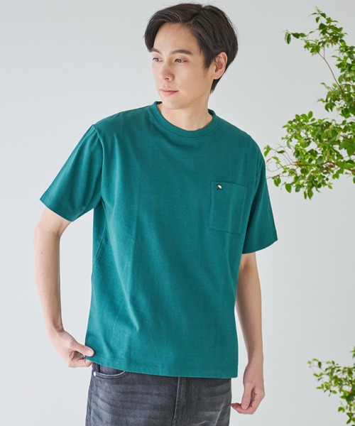 Arnold Palmer（アーノルドパーマー）の「APクラシック シェア 半袖 Tシャツ（Tシャツ/カットソー・レディース・グリーン/ネイビー/ベージュ/ブラック/ホワイト/マスタード/バーガンディー/オートミール/ブラウン/ブルー/ピンク/ダークグリーン/サックスブルー/オレンジ/イエロー・S/M/L/LL/XS）」の22枚目の写真