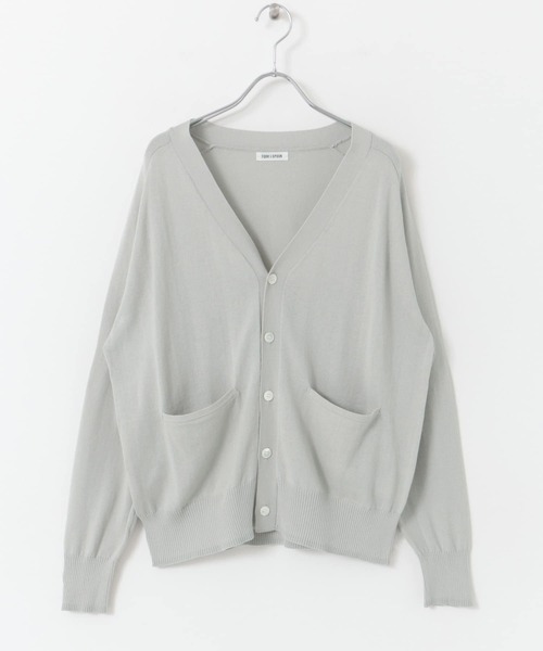 FORK&SPOON（フォークアンドスプーン）の「FORK&SPOON　マシンウォッシャブルVネックカーディガン（カーディガン/ボレロ・レディース・ネイビー/グリーン系その他/ライトグレー・1）」の12枚目の写真