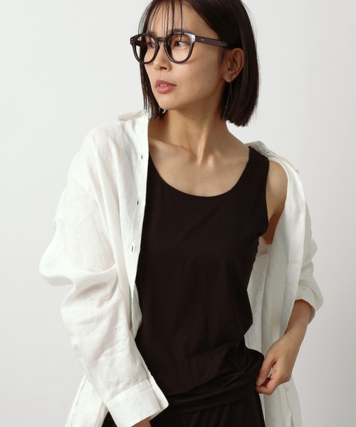 BARNYARDSTORM(バンヤードストーム)の「BARNYARDSTORM / 天竺タンクトップ(タンクトップ・レディース・ベージュ/ブラック・FREE)」の1枚目の写真