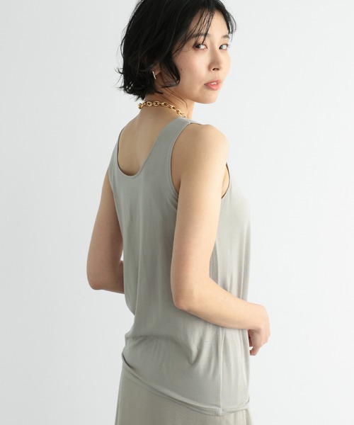 BARNYARDSTORM(バンヤードストーム)の「BARNYARDSTORM / 天竺タンクトップ(タンクトップ・レディース・ベージュ/ブラック・FREE)」の21枚目の写真