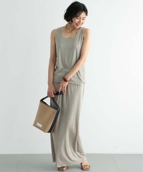 BARNYARDSTORM(バンヤードストーム)の「BARNYARDSTORM / 天竺タンクトップ(タンクトップ・レディース・ベージュ/ブラック・FREE)」の14枚目の写真