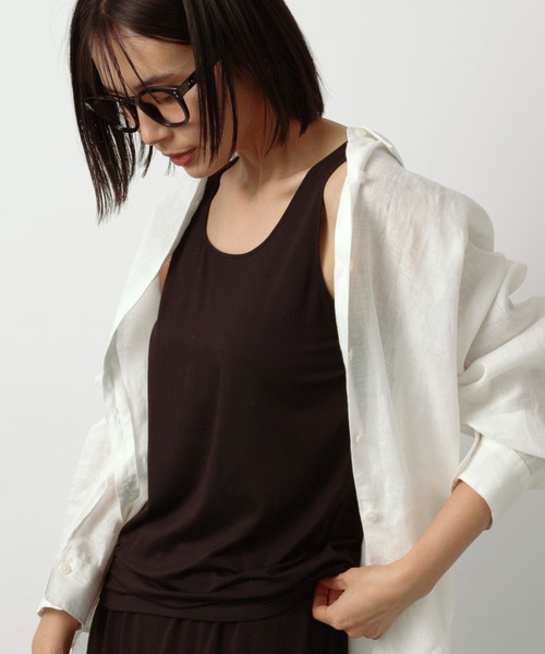 BARNYARDSTORM(バンヤードストーム)の「BARNYARDSTORM / 天竺タンクトップ(タンクトップ・レディース・ベージュ/ブラック・FREE)」の17枚目の写真