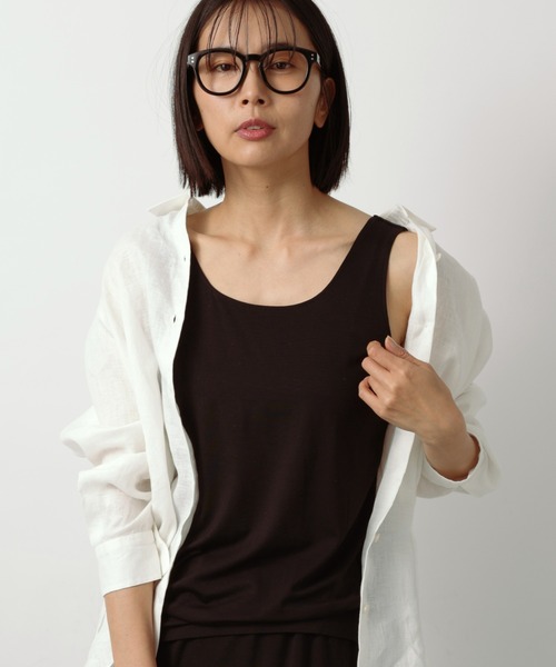 BARNYARDSTORM(バンヤードストーム)の「BARNYARDSTORM / 天竺タンクトップ(タンクトップ・レディース・ベージュ/ブラック・FREE)」の18枚目の写真