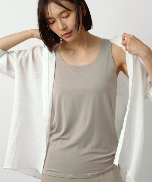 BARNYARDSTORM(バンヤードストーム)の「BARNYARDSTORM / 天竺タンクトップ(タンクトップ・レディース・ベージュ/ブラック・FREE)」の19枚目の写真