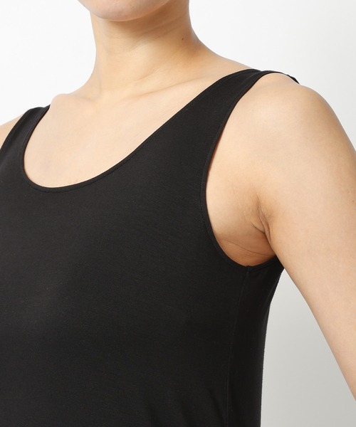 BARNYARDSTORM(バンヤードストーム)の「BARNYARDSTORM / 天竺タンクトップ(タンクトップ・レディース・ベージュ/ブラック・FREE)」の4枚目の写真