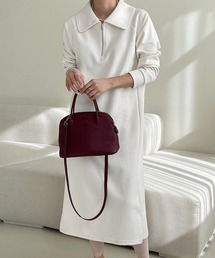 LAFFMO | ポロカラースウェットロングワンピース(ワンピース)