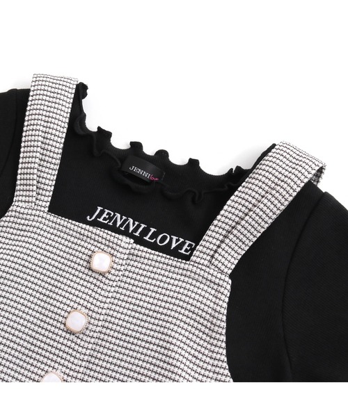 JENNI love（ジェニィラブ）の「【3点セット・ウエスト調整可能】リブT＋ビスチェ＋ショーパンセット（Tシャツ/カットソー・キッズ・オフホワイト/ブラック・140cm/130cm/160cm/150cm）」の21枚目の写真