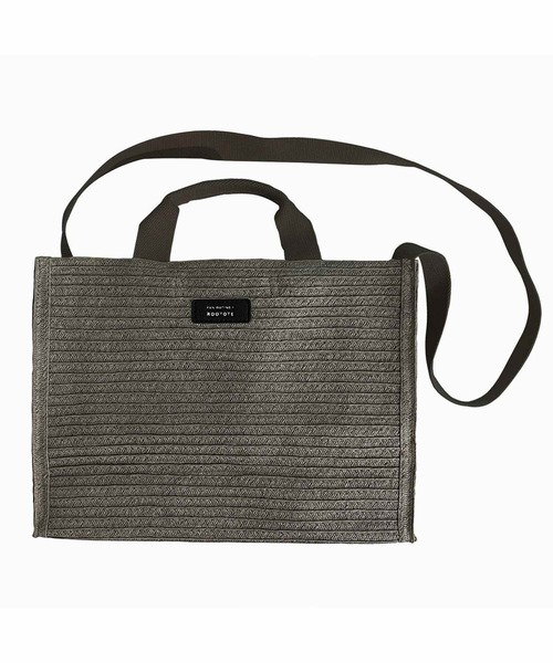 ROOTOTE(ルートート)の「ルートート/SN.デリ.スクエアバスケット-A(かごバッグ・レディース・サックスブルー/ナチュラル/スミクロ/グリーン/ピンク・FREE)」の2枚目の写真