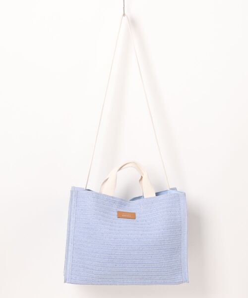 ROOTOTE(ルートート)の「ルートート/SN.デリ.スクエアバスケット-A(かごバッグ・レディース・サックスブルー/ナチュラル/スミクロ/グリーン/ピンク・FREE)」の8枚目の写真
