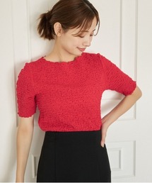 mysty woman | ［追加1］シャーリングクルーネックプルオーバー 116896(Tシャツ/カットソー)