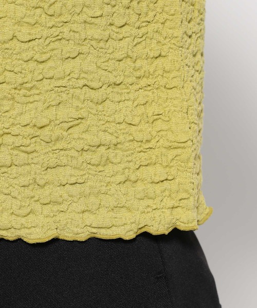 mysty woman（ミスティウーマン）の「［追加1］シャーリングクルーネックプルオーバー 116896（Tシャツ/カットソー・レディース・ブルー/オフホワイト/ライトグリーン/ブラック/オレンジ・FREE）」の18枚目の写真