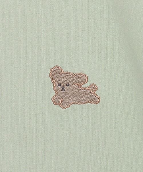 LOVETOXIC(ラブトキシック)の「【コットン100%】ワンポイント刺しゅう990半T(Tシャツ/カットソー・キッズ・オフホワイト/ピンク/ライトグリーン/チャコール・S/M/L)」の9枚目の写真