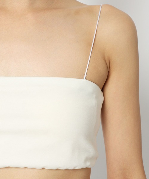 BABYLONE（バビロン）の「カップ付きバンドゥベアトップ（インナーウェア/肌着・レディース・ブラック/オフホワイト・フリー）」の9枚目の写真