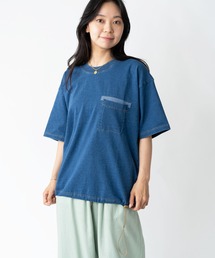 6.4ozインディゴ天竺ビッグTee