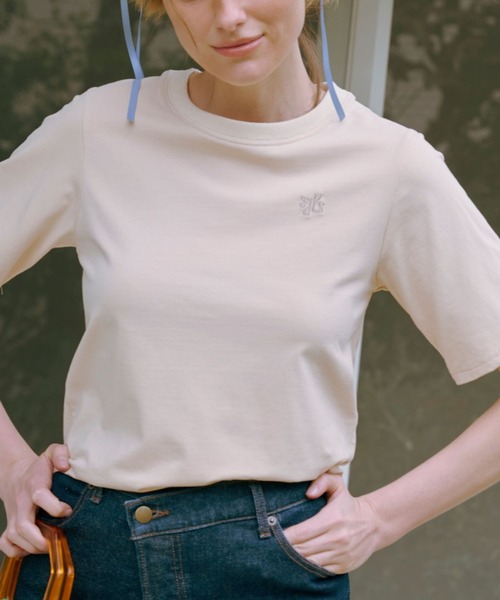 Lil Ambition(リルアンビション)の「ロゴTシャツ(Tシャツ/カットソー・レディース・ベージュ/ホワイト/ブラック・FREE)」の3枚目の写真