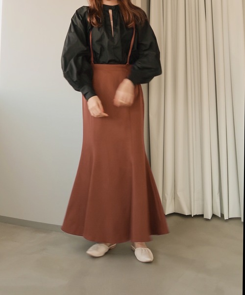 mideal（マイディール）の「suspender mermaid skirt / サスペンダーマーメイドスカート（スカート・レディース・ブラウン・SMALL/MEDIUM）」の4枚目の写真