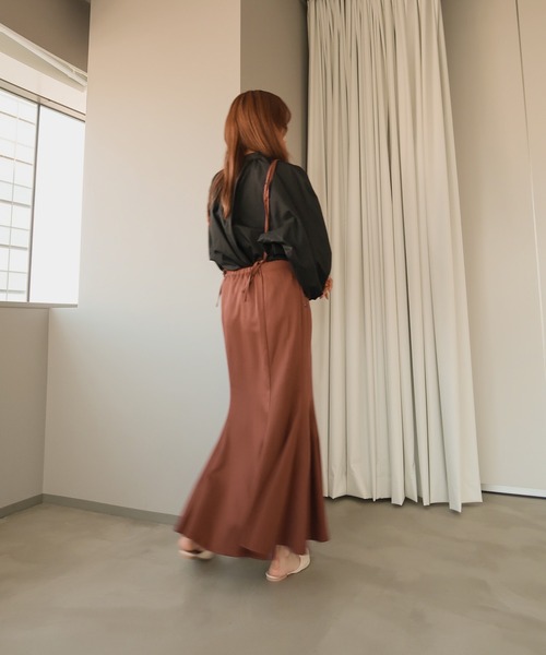 mideal（マイディール）の「suspender mermaid skirt / サスペンダーマーメイドスカート（スカート・レディース・ブラウン・SMALL/MEDIUM）」の3枚目の写真