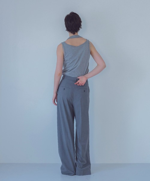 DRESSLAVE（ドレスレイブ）の「cross neck leyered tank(クロスネックレイヤードタンク)（タンクトップ・レディース・ブラック/グレー/ホワイト・38）」の9枚目の写真